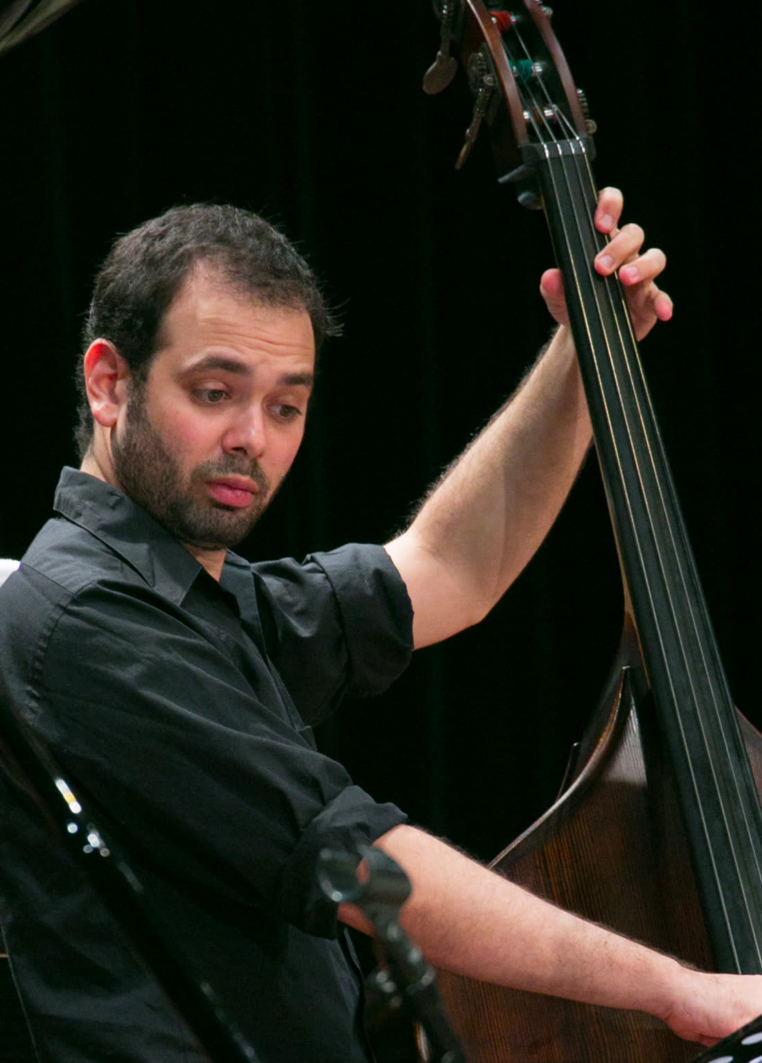 Ehud Ettun performing on the upright bass