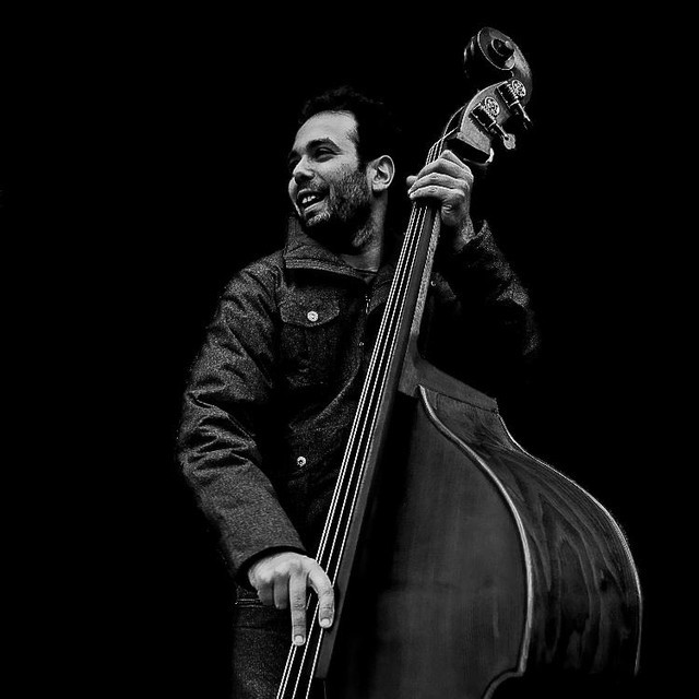 Ehud Ettun with his double bass